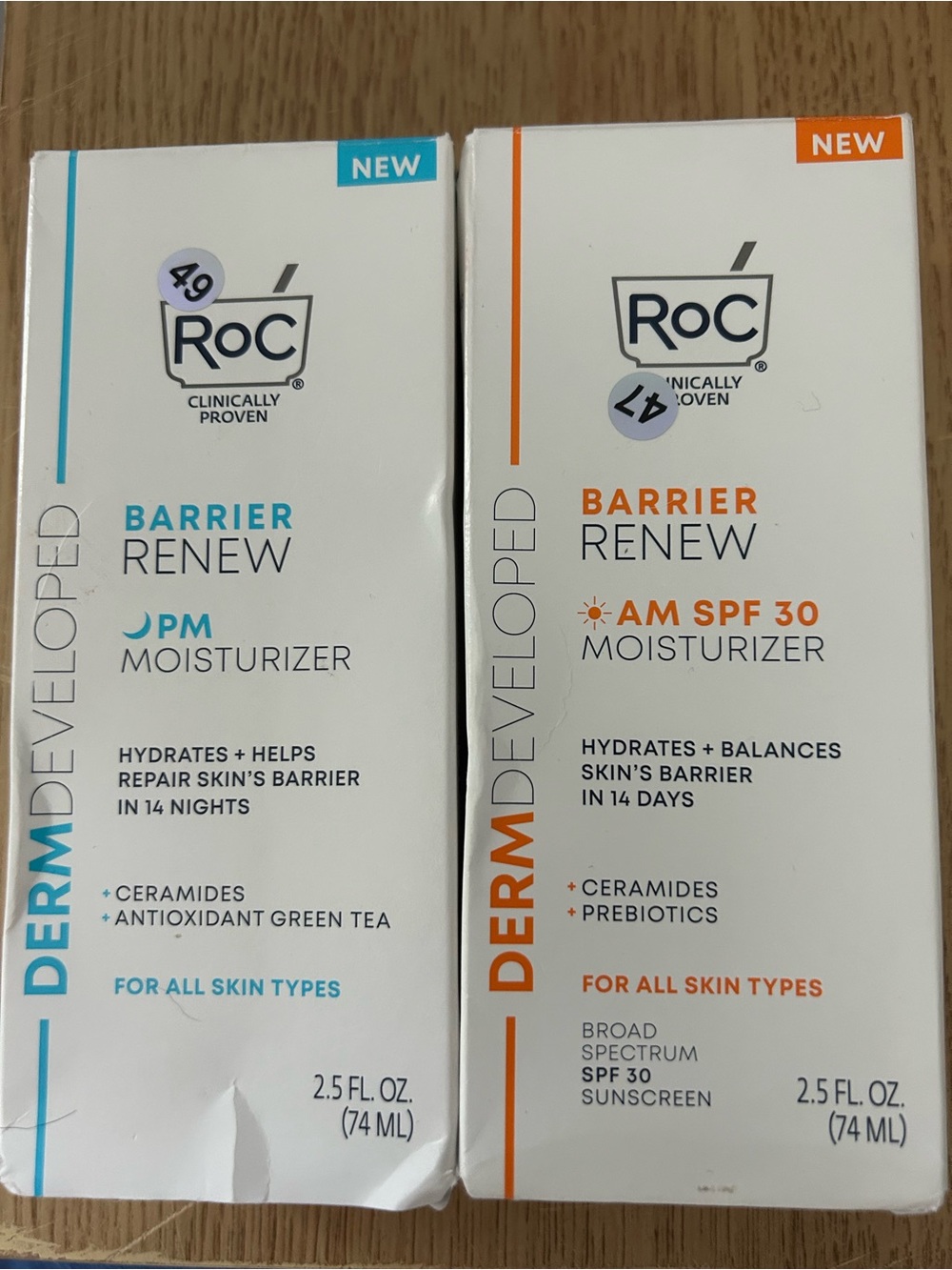ROC Barrier Renew AM & PM Moisturizers